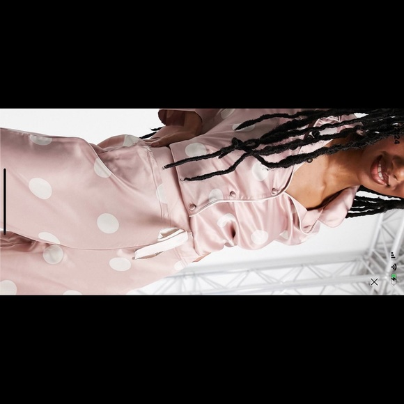 New look print satin pajama set in pink dot…brand new!! - Picture 3 of 8